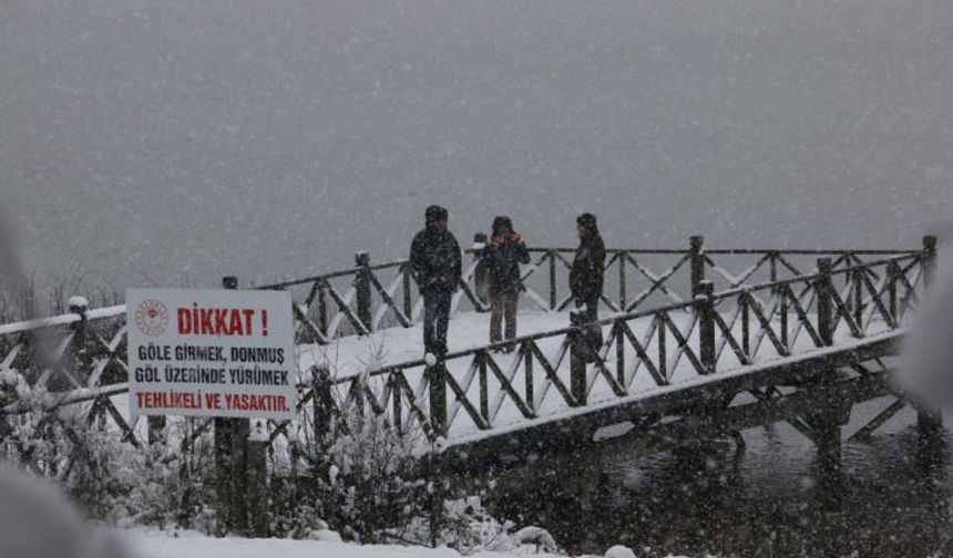 Abant Gölü Milli Parkı'nda kış güzelliği