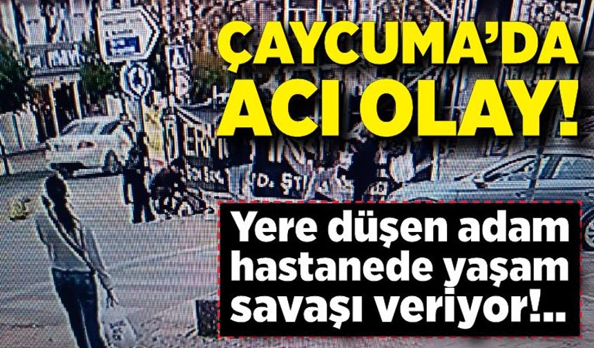 Çaycuma'da yere düşen yaşlı adam hastanede yaşam savaşı veriyor