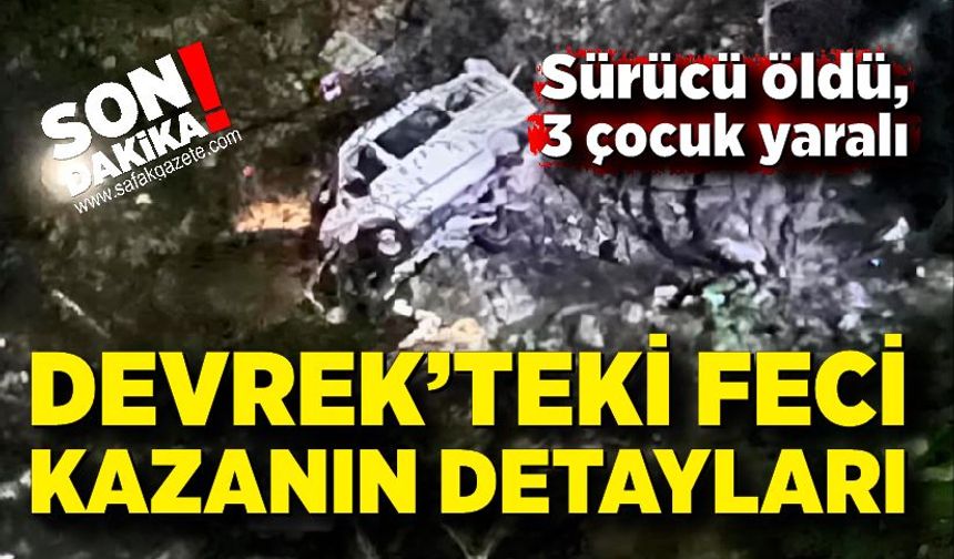 Devrek’te minibüs dereye uçtu