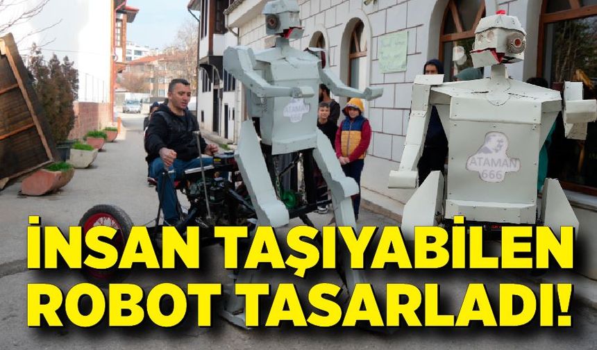 Hurda malzemelerden robot yaptı: Gören telefonuna sarılıyor