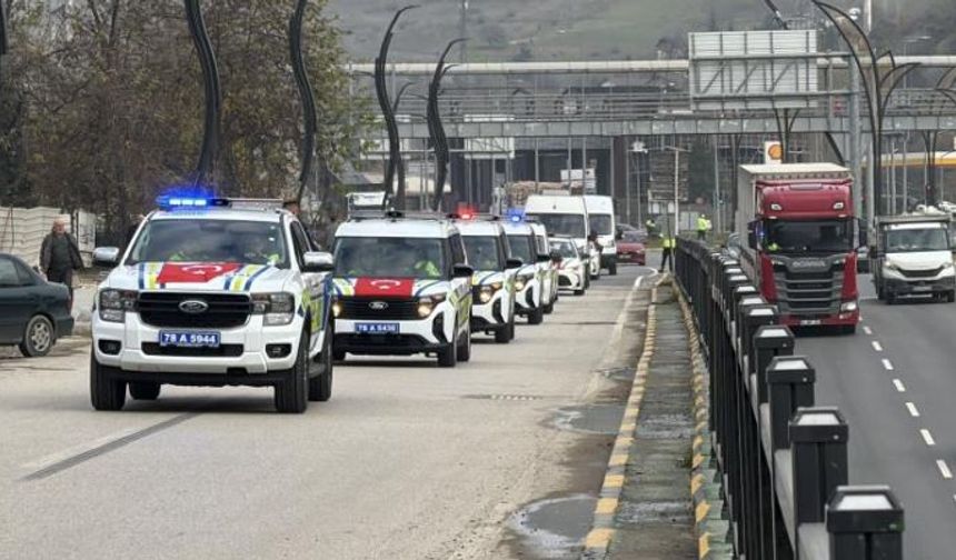 Karabük’te emniyet ve jandarmaya 47 yeni araç