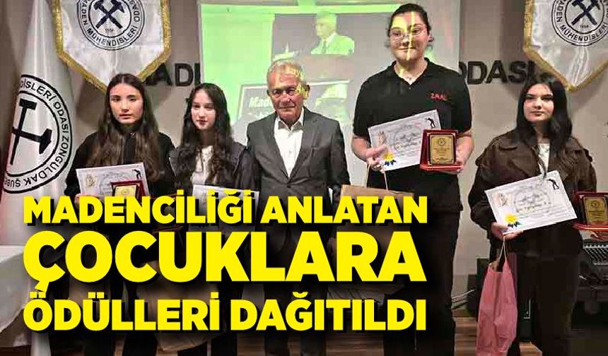 Madenciliği anlatan çocuklara ödülleri dağıtıldı