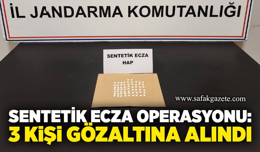 Sentetik ecza operasyonu: 3 gözaltı
