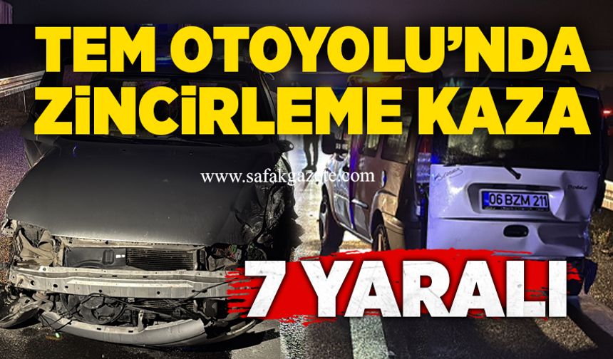 TEM Otoyolu’nda zincirleme kaza: 7 yaralı