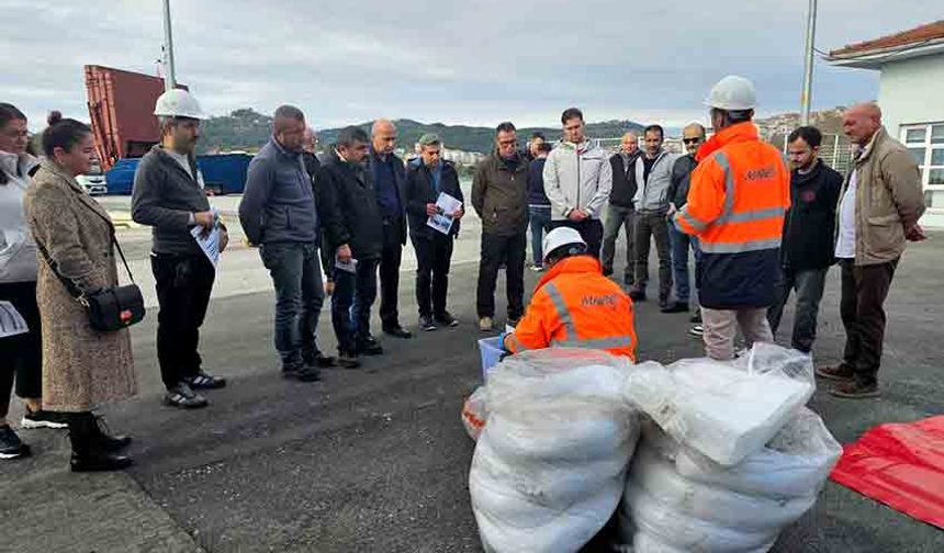 Bozhane Limanı’nda deniz kirliliği tatbikatı yapıldı