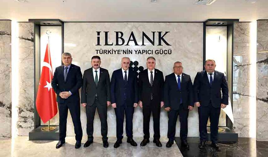 Belediye Başkanları İLKBANK Genel Müdürünü ziyaret ettiler