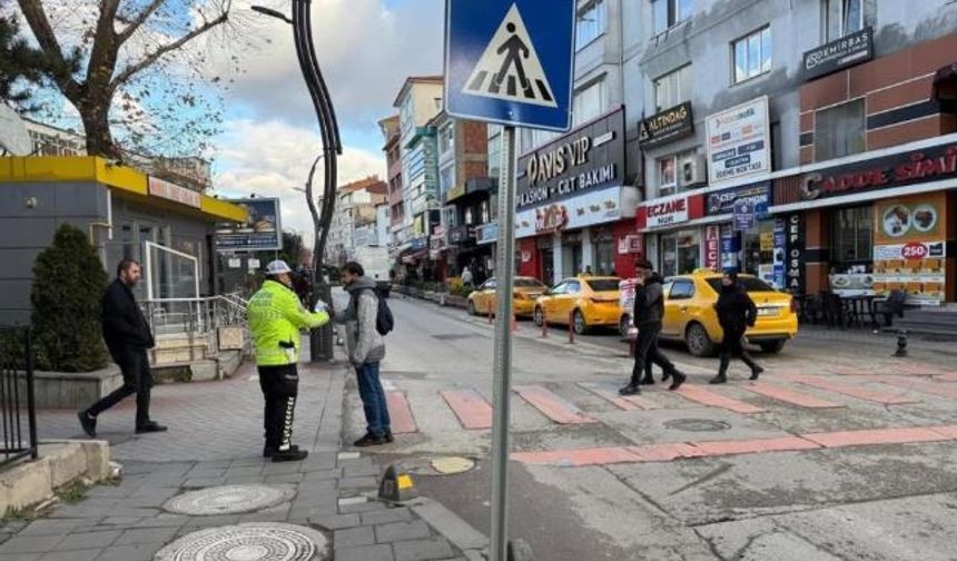 Yayalara uygulamalı trafik eğitimi