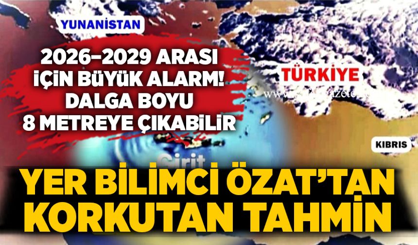 Yer Bilimci Özat’tan korkutan tahmin: 2026–2029 arası için büyük alarm! Dalga boyu 8 metreye çıkabilir