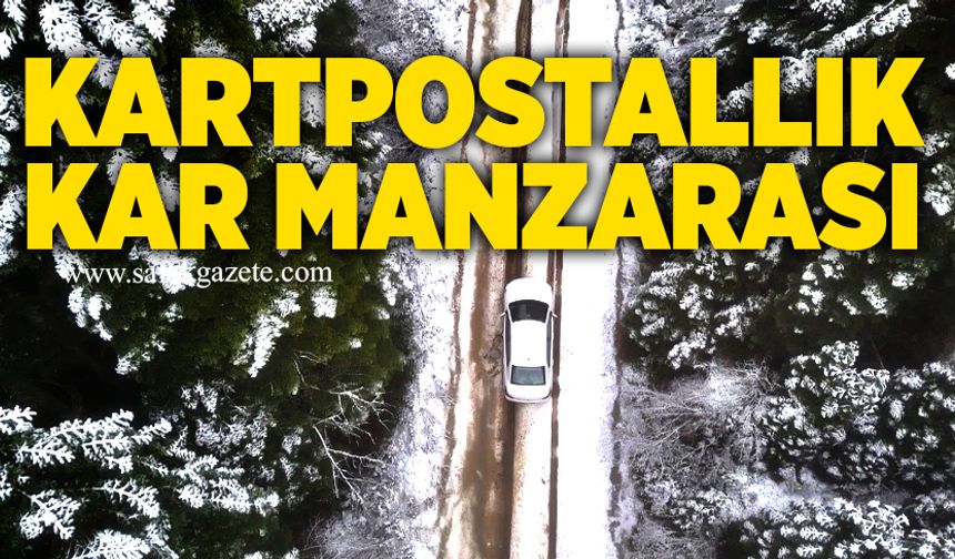 Yüksek kesimlerde kartpostallık kar manzarası