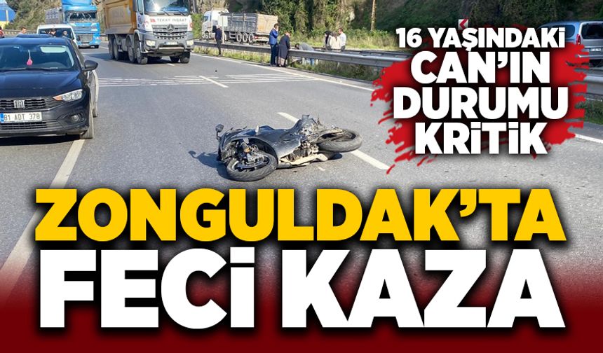 Zonguldak’ta feci kaza: 16 yaşındaki Can’ın durumu kritik