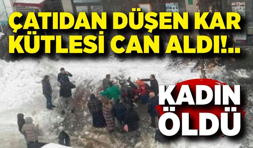Kar Kütlesi Altında Kalan Kadın Hayatını Kaybetti