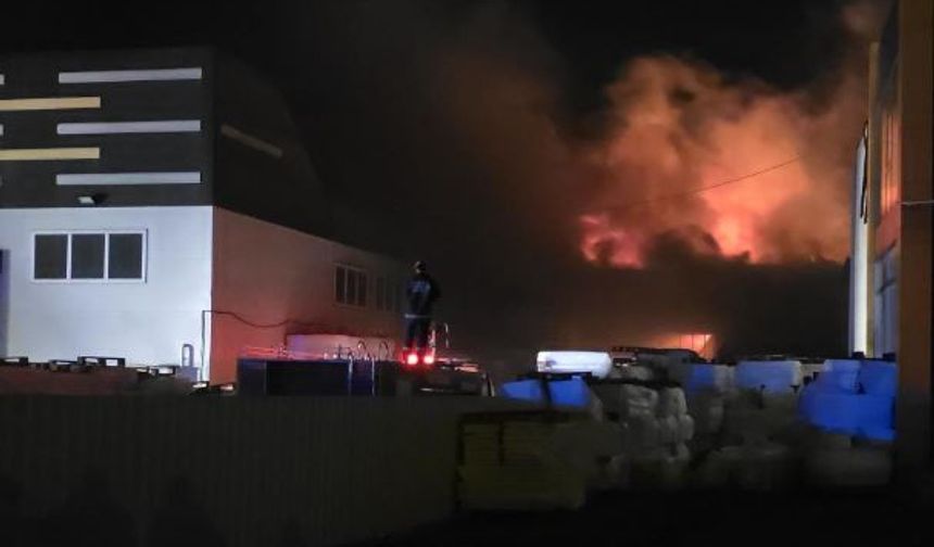 Düzce’de Korkutan Yangın! Strafor Fabrikası Alevlere Teslim