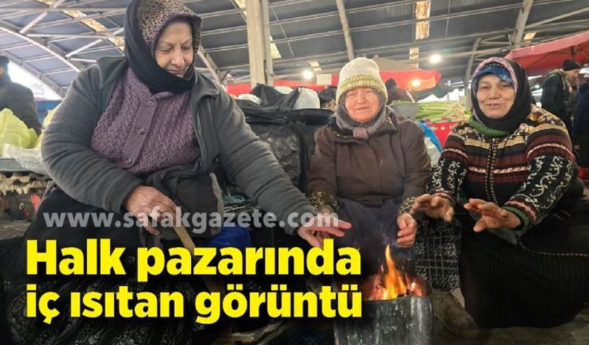 Zonguldak halk pazarında iç ısıtan görüntü