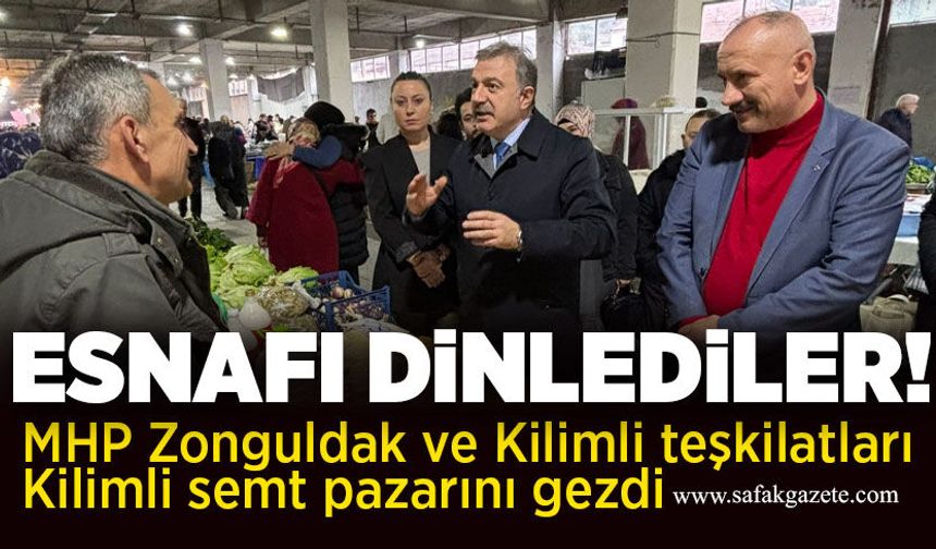 MHP Kilimli’de semt pazarına indi