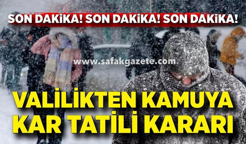Valilikten Kar Tatili Kararı