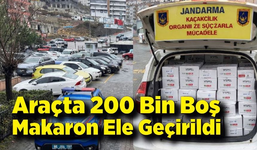Alaplı’da Araçta 200 Bin Boş Makaron Ele Geçirildi
