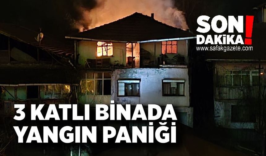 3 Katlı Binada Yangın Paniği
