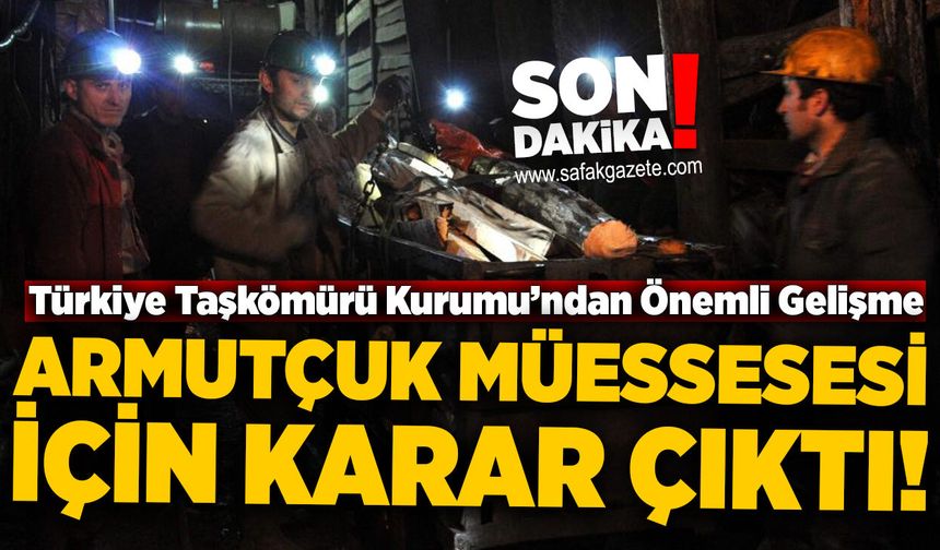 TTK'da önemli gelişme: Armutçuk Müessesesi için karar çıktı!