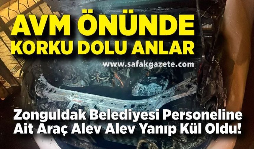 Zonguldak’ta Park Halindeki araç alev aldı