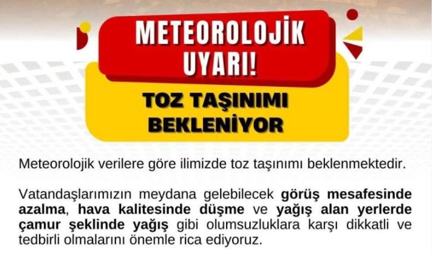 Bartın'da toz yağmuruna dikkat