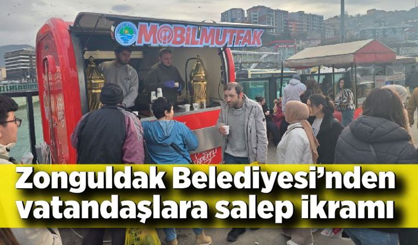 Zonguldak Belediyesi’nden vatandaşlara salep ikramı