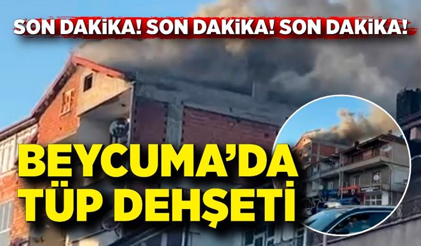 Beycuma’da 5 katlı binada tüp patladı