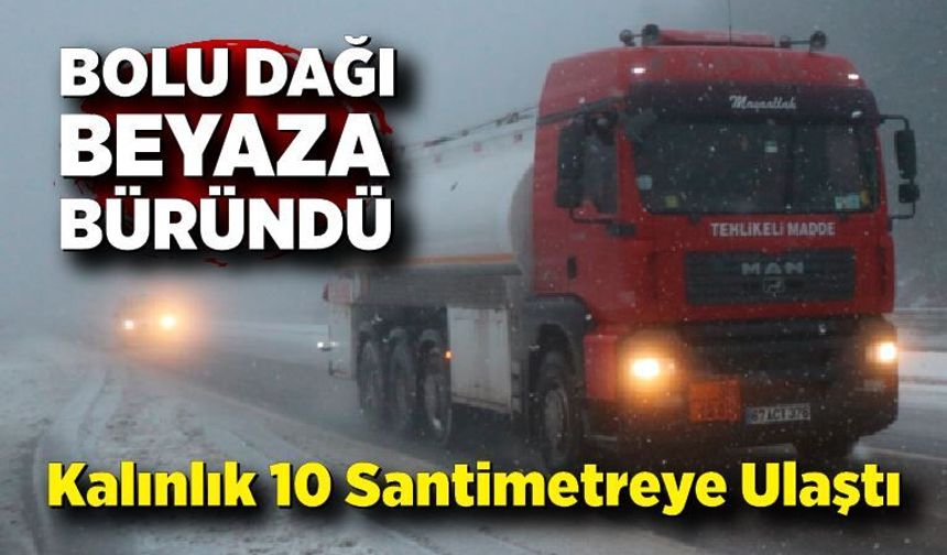 Bolu Dağı’nda Kar Etkili: Kalınlık 10 Santimetreye Ulaştı