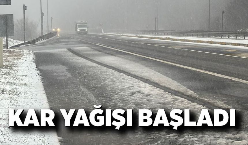 Bolu Dağı’nda kar yağışı başladı