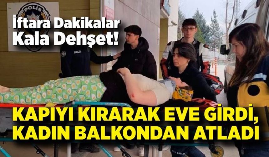 Kapıyı Kıran Eşinden Kaçarken Balkondan Atladı