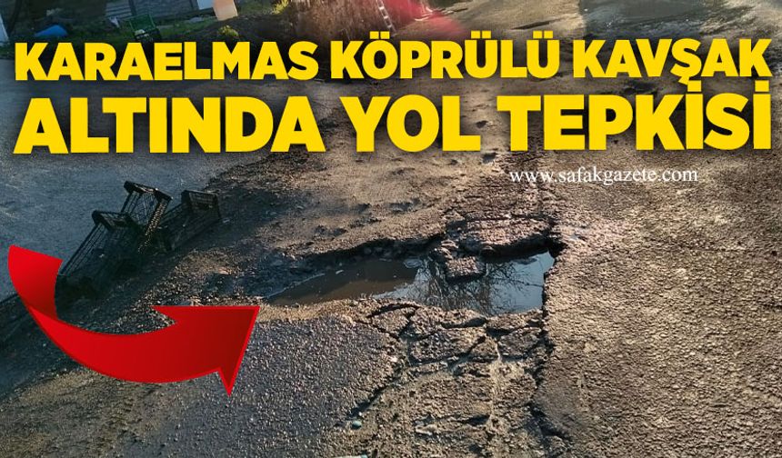 Karaelmas köprülü kavşak altında yol tepkisi