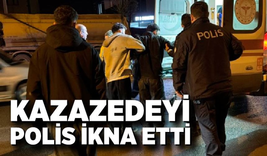Kazazedeyi Polis İkna Etti, Ambulansa Bindirdi