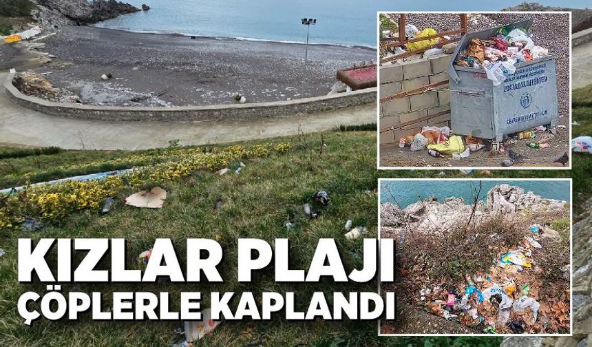 Kızlar Plajı Çöplerle Kaplandı, Tepkiler Büyüyor