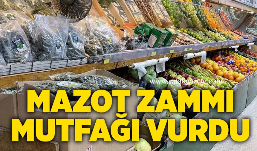 Mazot zammı mutfağı vurdu