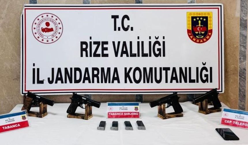 Rize’de Ruhsatsız Silah Operasyonu: 1 Gözaltı