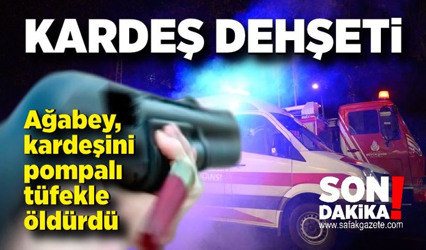 Kardeş dehşeti: Ağabey, kardeşini pompalı tüfekle öldürdü