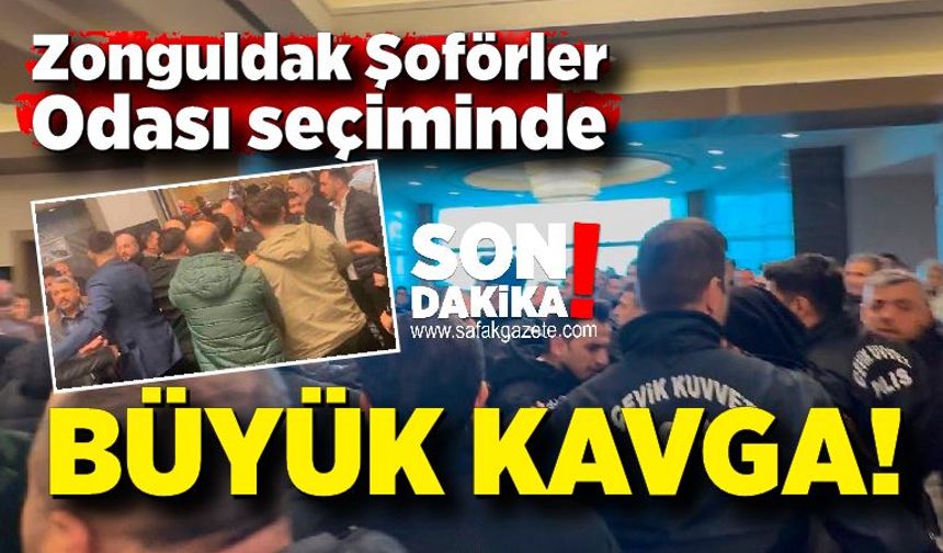 Zonguldak Şoförler Odası seçiminde büyük kavga!