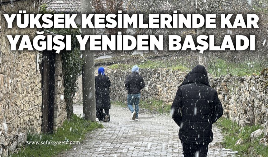 Yüksek kesimlerinde kar yağışı yeniden başladı