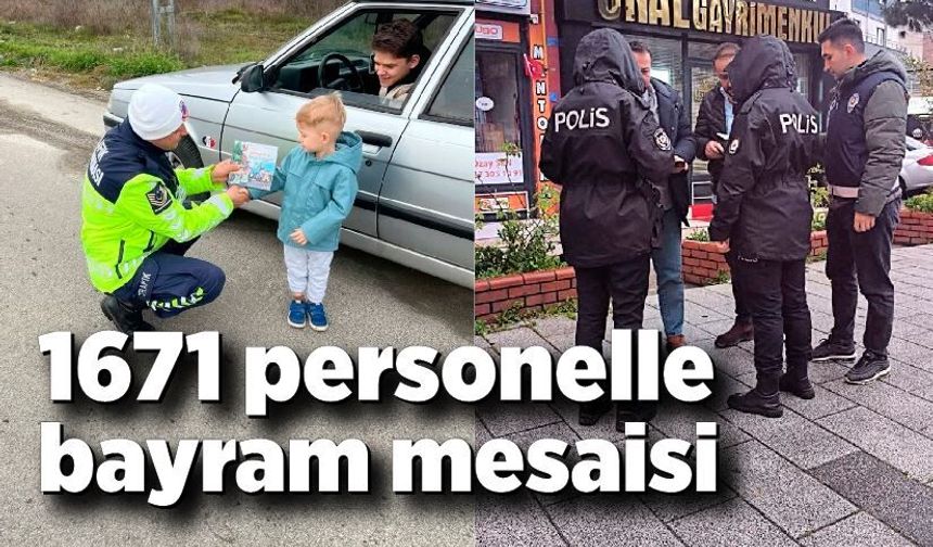 Zonguldak'ta bin 671 personelle bayram mesaisi
