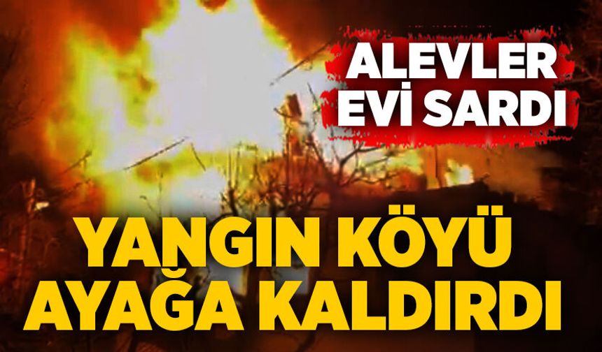 Alevler evi sardı! Yangın köyü ayağa kaldırdı
