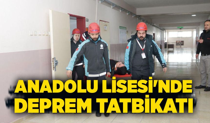 Anadolu Lisesi'nde deprem tatbikatı