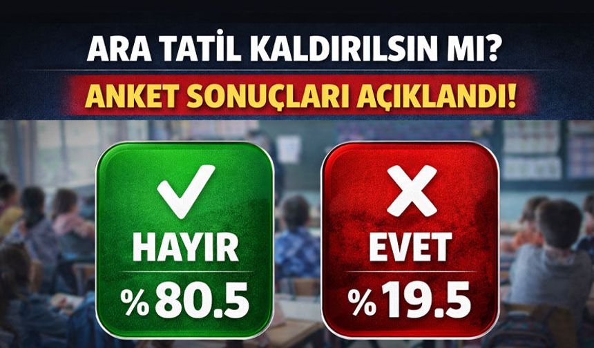 Ara tatil kaldırılsın mı? Anket sonuçları açıklandı!