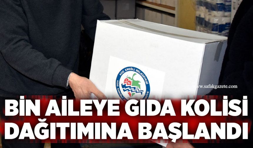 Bin aileye gıda kolisi dağıtımına başlandı