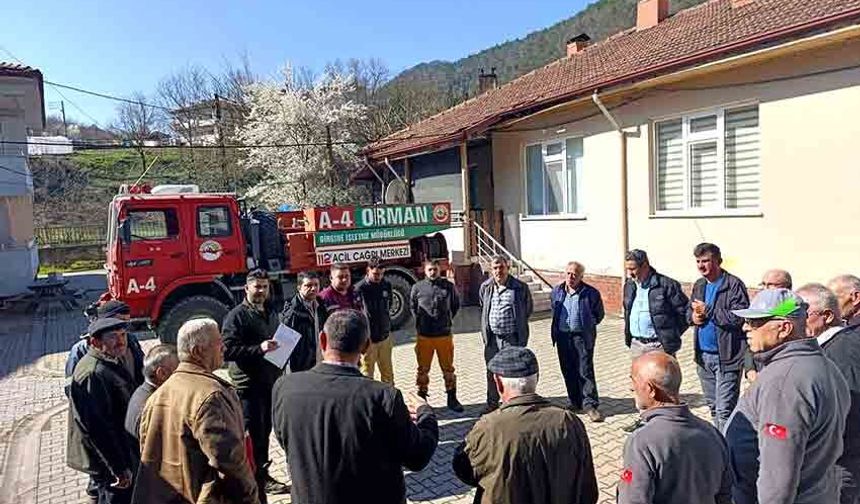 Devrek 'te 11 köyde yangın seferberliği