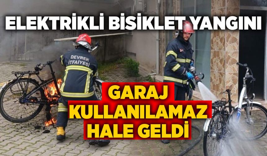 Elektrikli bisiklet yangını: Garaj kullanılamaz hale geldi