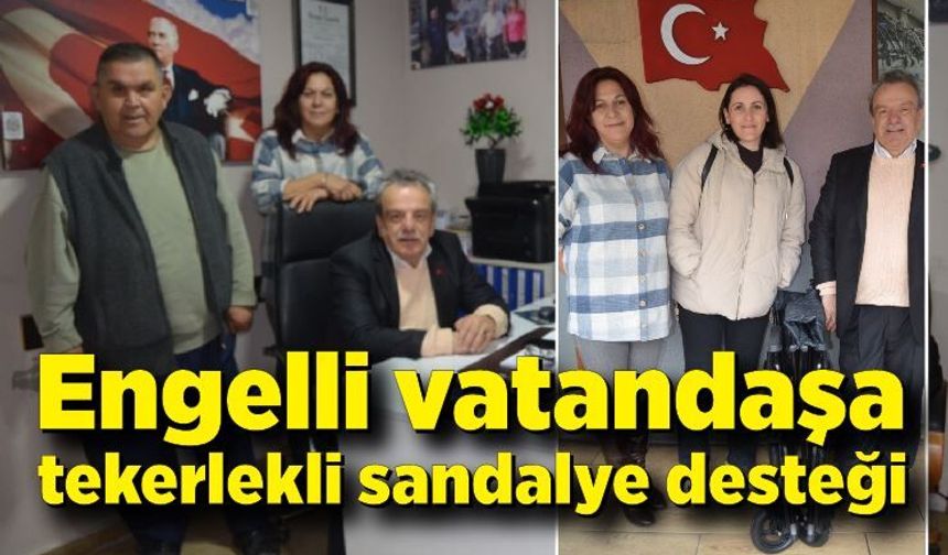 Engelli vatandaşa tekerlekli sandalye desteği