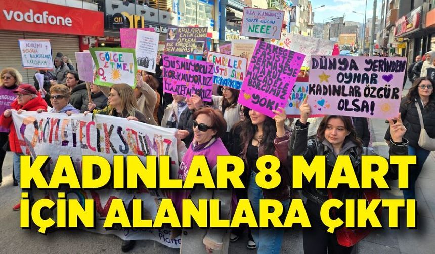 Zonguldak’ta Kadınlar 8 Mart için alanlara çıktı