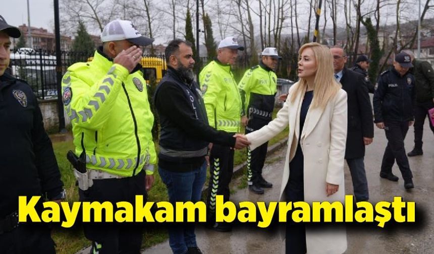 Kaymakam bayramlaştı