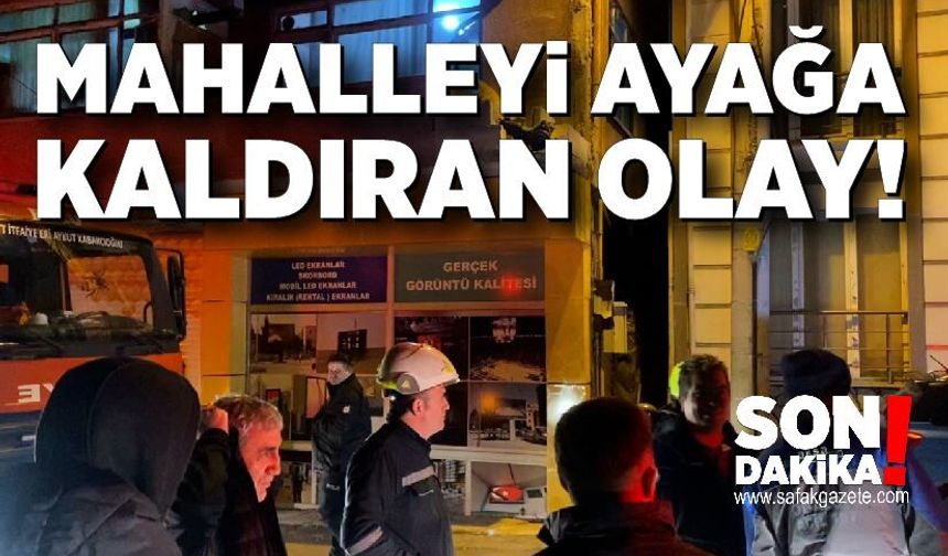 Balkondan çıkan soba dumanı mahalleyi ayağa kaldırdı