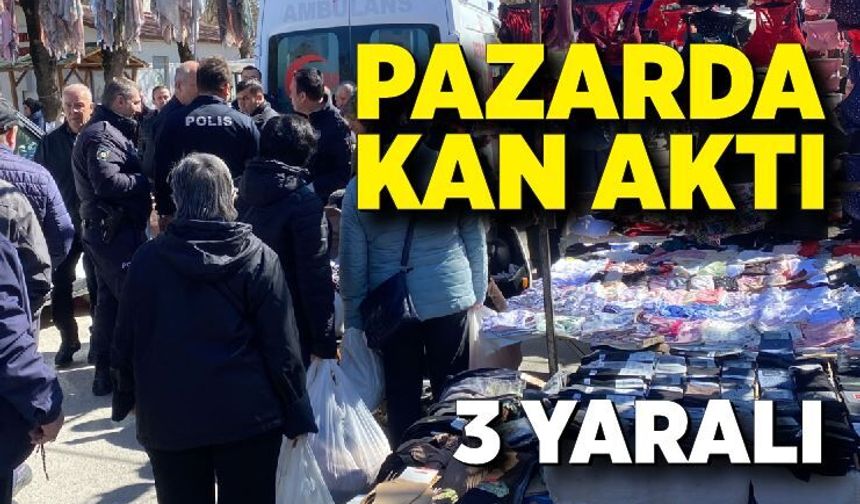 Pazarda sopalı kavga: Alacak meselesi 3 yaralı