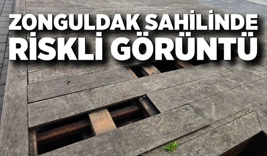 Zonguldak sahilinde kırık ahşaplar tehlike saçıyor